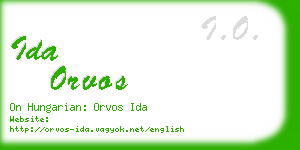 ida orvos business card